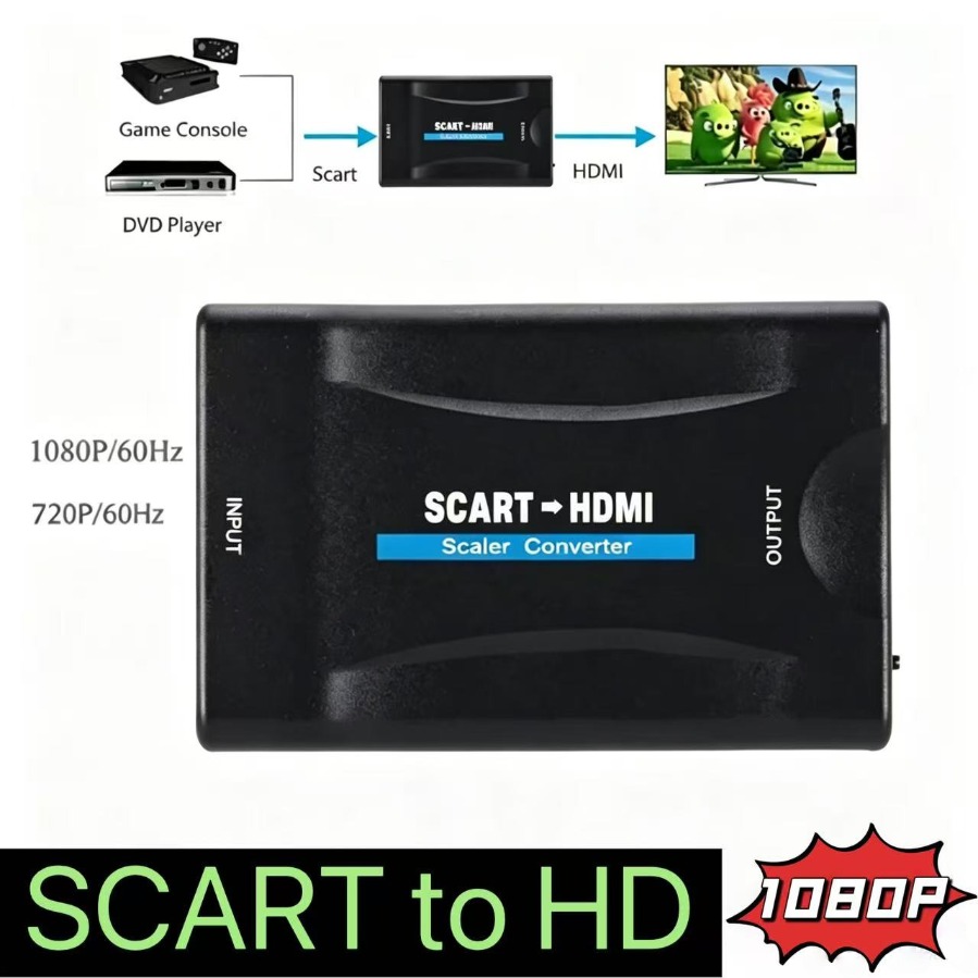 Adaptador SCART a HDMI Full HD - Scart To Hdmi reseña y precio